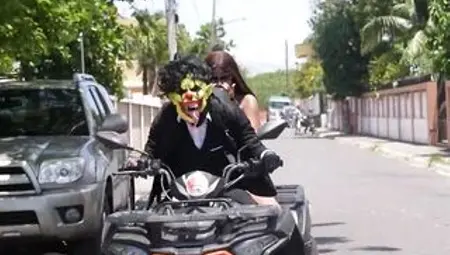 Latin Chick Doxy Gets Picked Up On A 4 Wheeler And Drilled Hard In The Centre Of City
