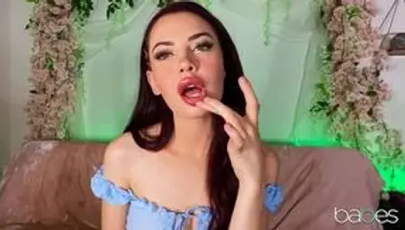 Great-looking brunette Sabina Rouge is playing with her pussy