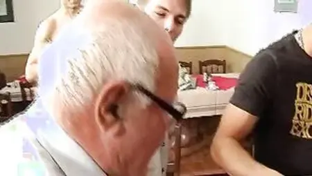 Grandpas 80th birthday gang bang party