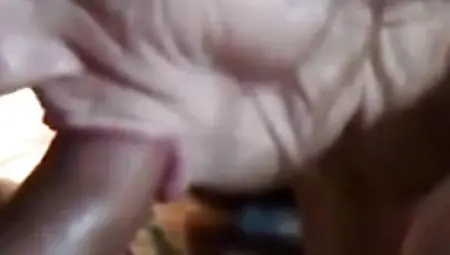 Grandma with a wrinkled face sucks dick and drinks cum