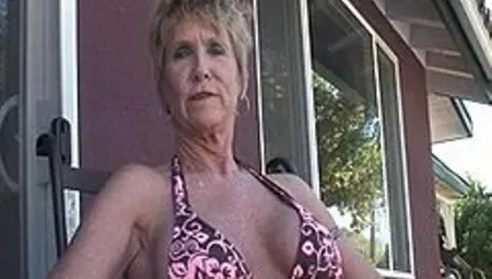 Mature Honey Jizzed On Huge Fake Tits