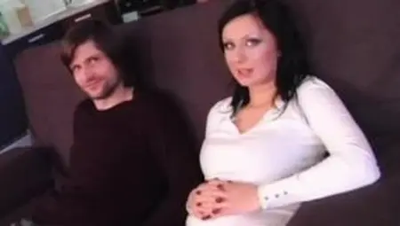 Sexy MILF with Big Tits Brunette Gets Fucked by Her Husband and His Friend