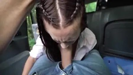 Fake Taxi  Brunette hair Air Stewardess Drilled in a Taxi FULL CLIP