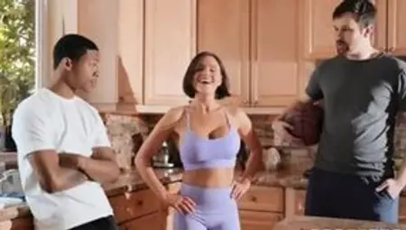 Wild wife goes wild, gets creampied and watches hubby jack off, raw and uncut