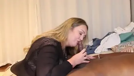 I blew the blonde BBW with huge tits