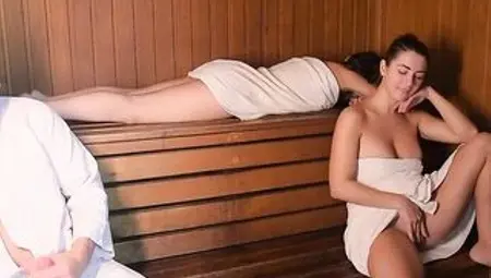 PUBLIC SAUNA: THIS GUY closed the door and banged me hard! I had to drink his load!