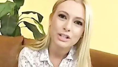 Tiny blond, Kennedy Kressler widen her legs wide open and started toying her moistened cunt