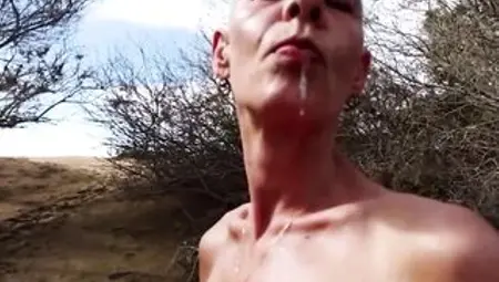 CoraBitch Collects a lot of Jizz in Maspalomas