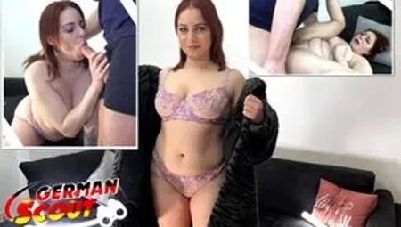 German Scout - Curvy German Saggy Tits Girl Emma Fox Pick up for Casting Fuck