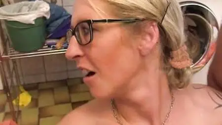Blond Lady Ziska Pounded Admirable By 2 Large Weenies On Her Floor - AMATEUR EURO
