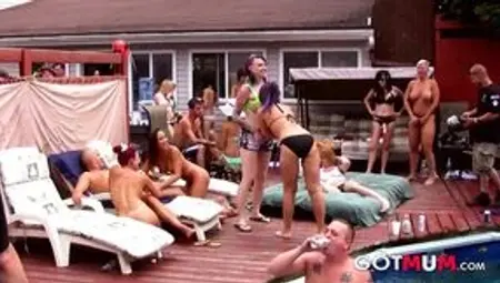 Busty Mature Woman at a Lesbian Party