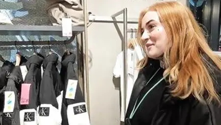 Large Booty British Student Gets Anal Drilled In fitting room By two Strangers