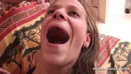 Pretty french milf hard anal casting couch