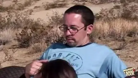 Stunning hitchhiker Naomi Russell gets her perfect tushy railed in the middle of the desert