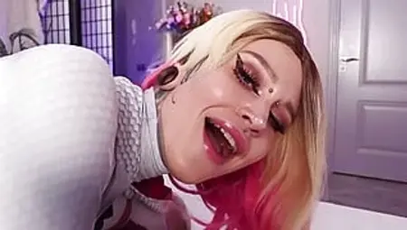 Purple Bitch And Friend Anal Service