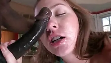 Teen anal slut deep throating black shaft