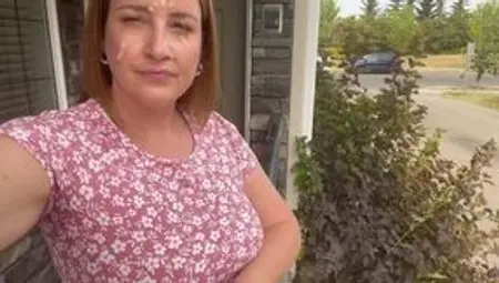Housewife in Sun Dress Cum Walking After Blowjob Facial