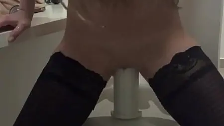 Young V fists herself, then inserts multiple carrots, then an orange, then A HUGE JUICER PLUNGER up her vagina!