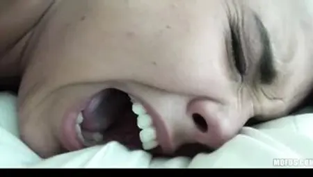 BOMBSHELL playful dark hair beauty Dillion Harper tries anal for the first time