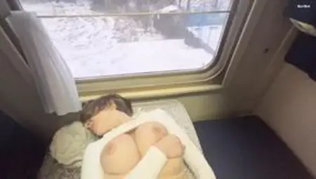 On the train, I picked up a girl with big natural breasts