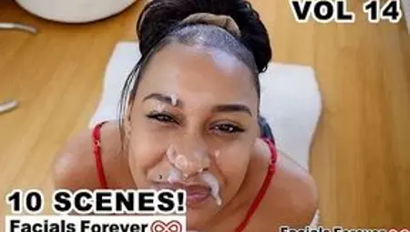Facials forever compilation 10 facials from top web models over 1 hour - volume 14