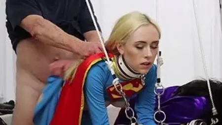 Supergirl Candy Goes Wild: Bondage, Deepthroat & Facial Fun