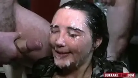 Brit Babe Bukkake Bonanza with Pixiee Little