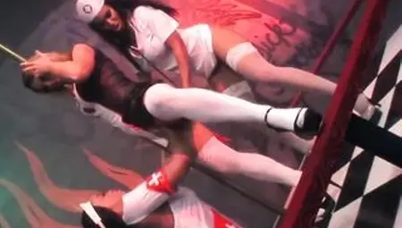 A Lesbo Oreo two Ebony Nurses vs 1 White Nurse after Hours