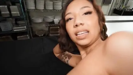 Pervs On Patrol: Kimora Quin cleanest cumshot in the kitchen