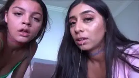 Ella Cruz & Violet Myers - Latina Sisters Catch Dad Spying