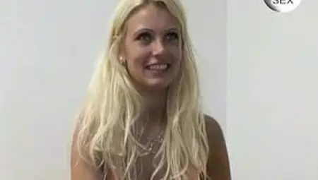 Beautiful German blonde getting a visit from her hot neighbor