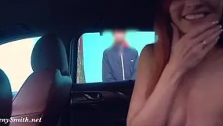 Jeny Smith's Nude Joyride: Caught in Public!