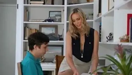 Hot couger Lilly James is tutoring Ricky with duty