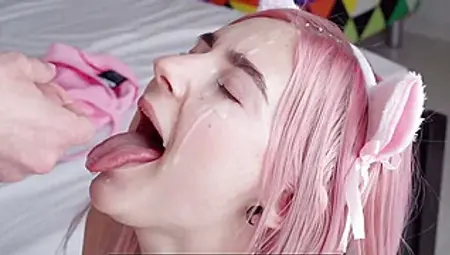 Sex Pink Hair, Tight Pussy, Big Tits And Cute Face - This Girl Deserves A Creampie! - Eva Elfie