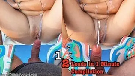 2 Loads In 1 Minute - Cumpilation - 12 multiple cumshots