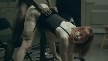 Fiery redhead babe Maitland Ward serves big black cock