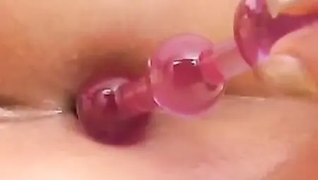 eighteen Year Old Ariana Toys her Butt with Anal Beads