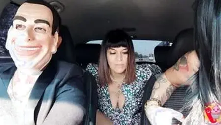 Ladymuffin And Tommy A Canaglia into macchina con Diana Zilli