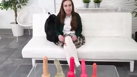 Thin teenage Hottie wants to try her luck at interracial porn with a HUGE EBONY DICK
