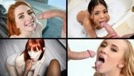 Teens Swallow Compilation With Alexa Nova, Vanessa Cage, Lauren Phillips &amp; more - TeamSkeet
