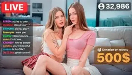 Truth or Dare Ends in Lesbian Fun and Pizza Date Sex (ArinaFox & Anastangel)