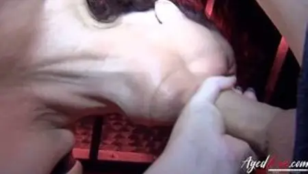 AGEDLOVE Busty Milf Busty Kim Got Ridden Hard And Well By Big Johnny