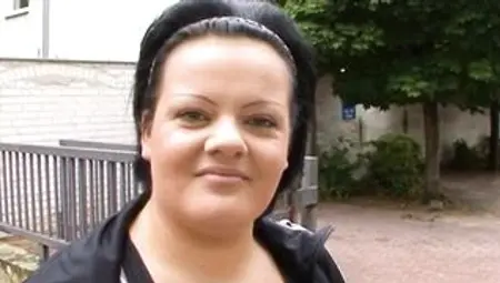 Normal German chubby sluts persuaded to sex casting on the street