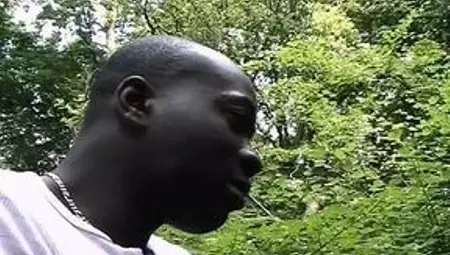 A stunning French runner gets assfucked in the woods by two dudes