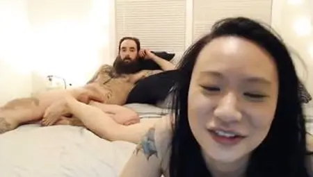Tight chinese bimbos with tatoos fucks white boyfriend