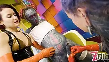 Lily Lu's Latex Anal Dominatrix Sissy Fists Herself with Urethral Stretching and Kinky Toys