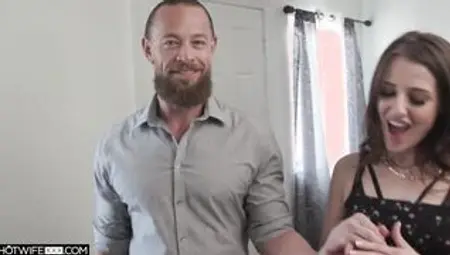 HOTWIFEXXX - Nervous Wife Fucks Tinder Date While Husband Watches (Aubree Valentine)