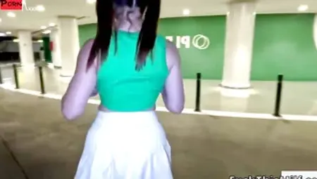 PUBLIC SEX y CUMWALK Nadja Rey gets Horny in the parking , EXHIBICIONISMO con SEMEN E 10