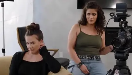 TV hosts pussy licking big boobies lesbian guest speakers