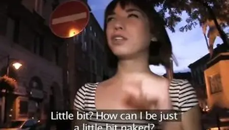 PublicAgent Bubble Butt Brunette Takes Strangers Anaconda in her Pussy
